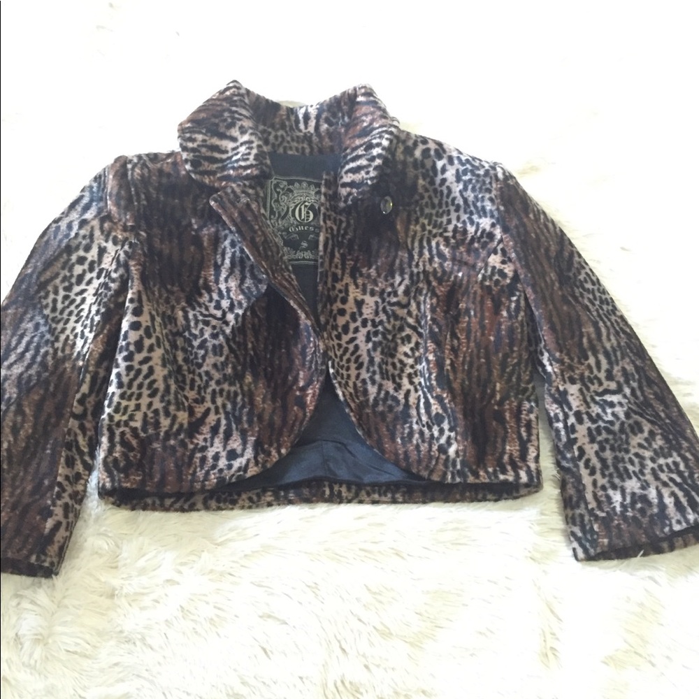 Guess Faux fur leopard jacket